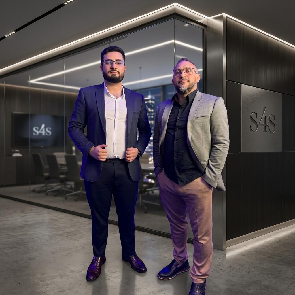 Pedro Pontes com o CEO da s4s